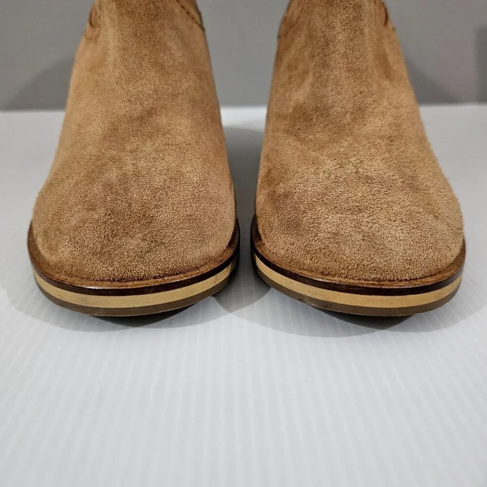 Aquatalia Bellamy Ankle Boot Womens 9.5 Brown Suede Water Resistant Designer NEW